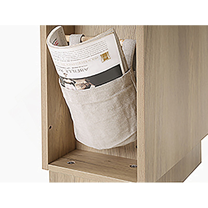 Ensemble de meuble-lavabo pour salle de bain avec lavabo 16 po 16 po, Bois de frêne naturel