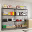 5-Tier Steel Height -Adjustable Storage Rack Heavy Duty Shelving Unit-1899585351-1899585349