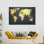 «World Map Adventure Awaits World Map», reproduction sur toile-92519009