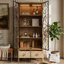 Vitrine de porte en verre naturel 70,8 po H x 30,9 po avec lumière DEL