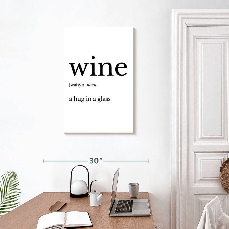 Wine Typography, 30" H x 20" W