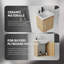 Meuble-lavabo flottant 16 po avec lavabo, porte à fermeture en douceur, évier en céramique, contreplaqué, chêne-36734448-36734449