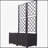 Poly Rattan Brown Trellis Raised Bed with Drainage Plug