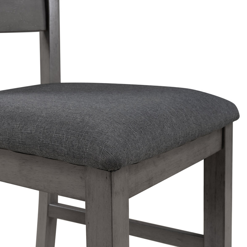 Table et chaises de salle à manger avec banc, ensemble de salle à manger en bois rustique, ensemble de 6, Gris, Gris