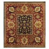 Tabriz Wool Oriental Area Rug in Brown/Red/Beige/Black
