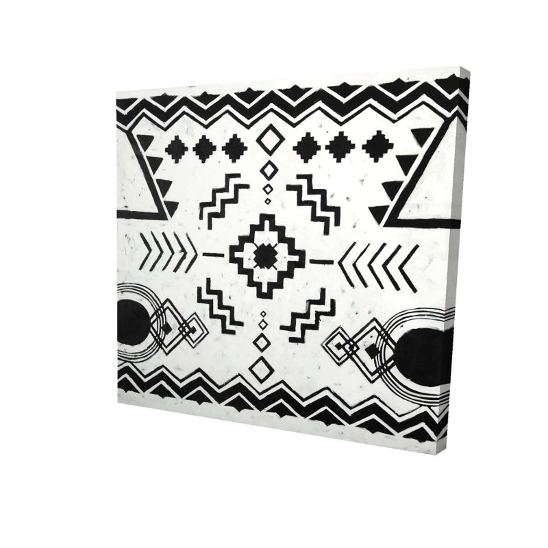 Toile blanche à motif ethnique bohémien - Home Decor Living