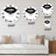 Monochrome Black Woman Lips - Modern wall clock-93594707