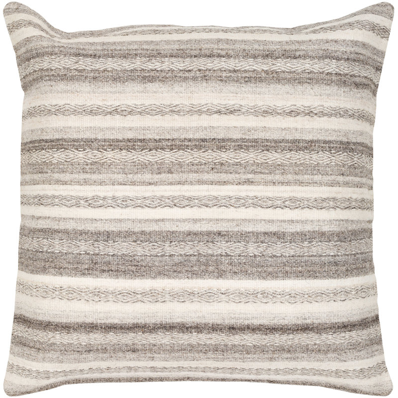 Housse de coussin carrée, 30 po x 30 po, Gris / Neutre