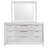 Mory Wide Dresser With LED Mirror, Touch Light, 9 Drawers, White Wood