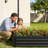 8x4 Ft Galvanized Steel Raised Garden Bed Kit - 1ft High, Outdoor Metal Planter Box for Vegetables, Herbs, Flowers & Plants | Easy Assembly, Rust-Resistant, Durable，set of 5-553584951-553584949
