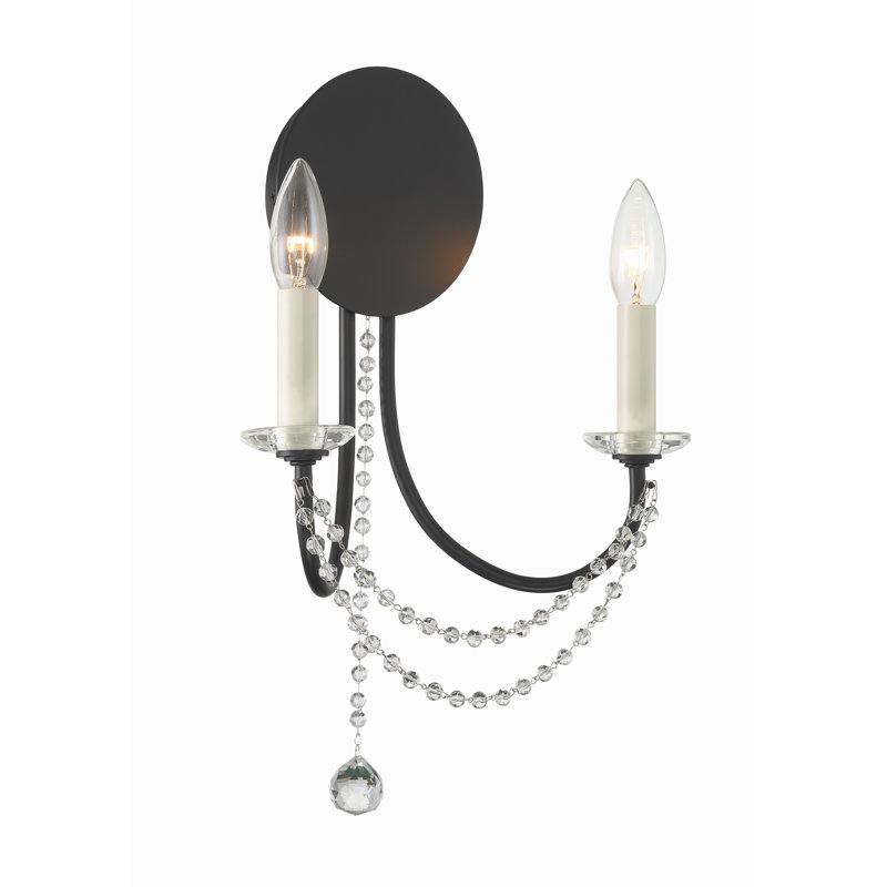 Paradiso Iron Candle Wall Light, Matte Black