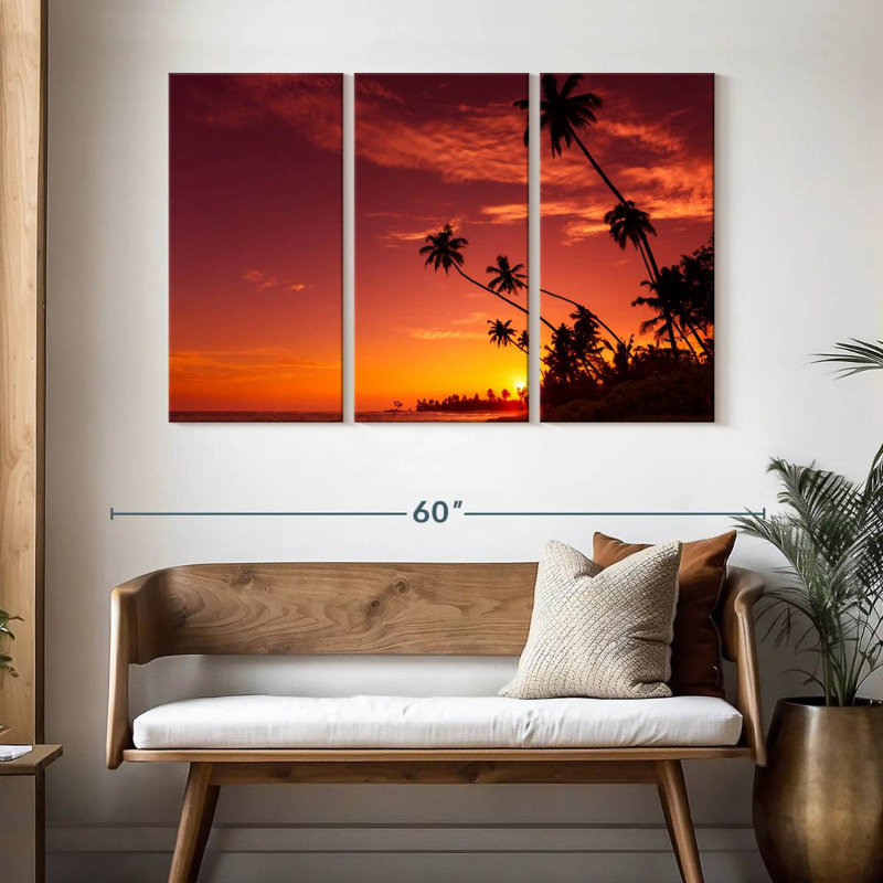 Gillard Jamaican Palm Beach Sunset, 32" H x 50" W