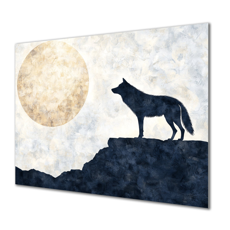 «Forest Wolf Guardian of the Woods II», reproduction d'art en métal, H 24 po x l 32 po