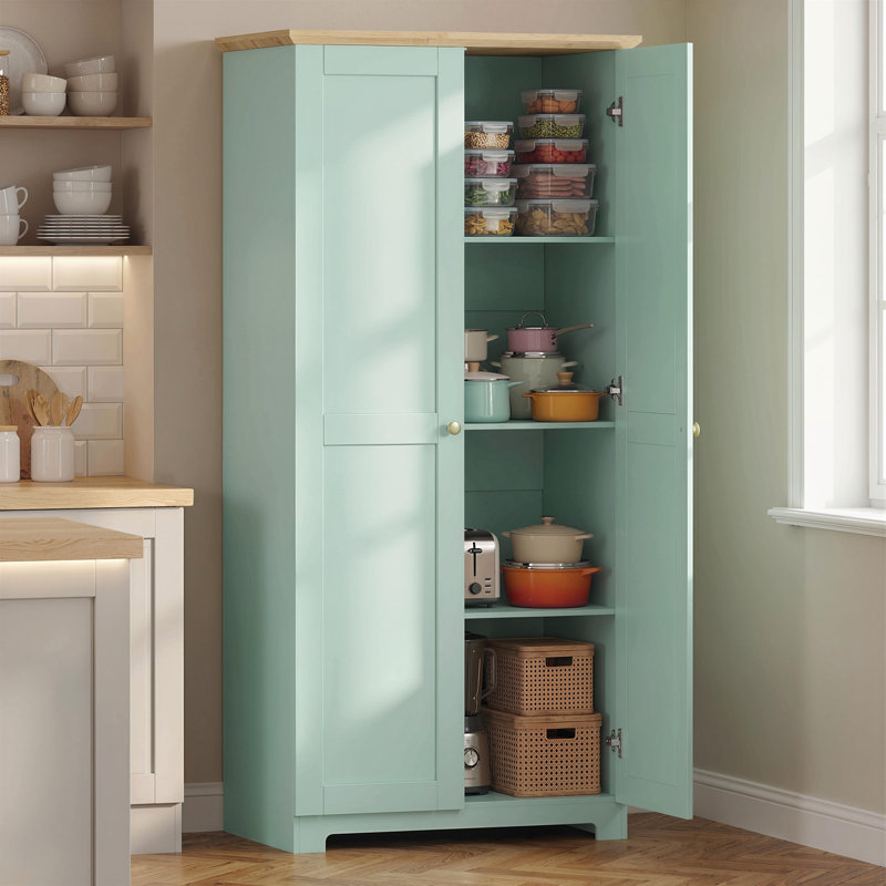 172cm Kitchen Pantry, Light Green