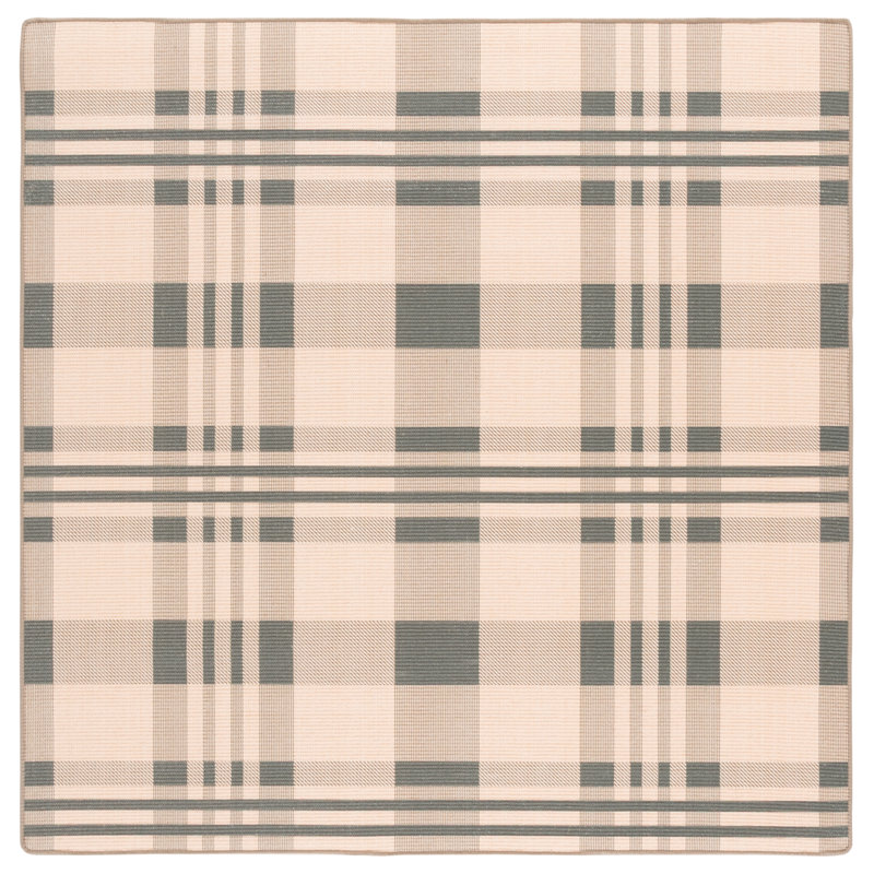 Natural Fiber 157 Sisal Pile Plaid Rug, Square 6'