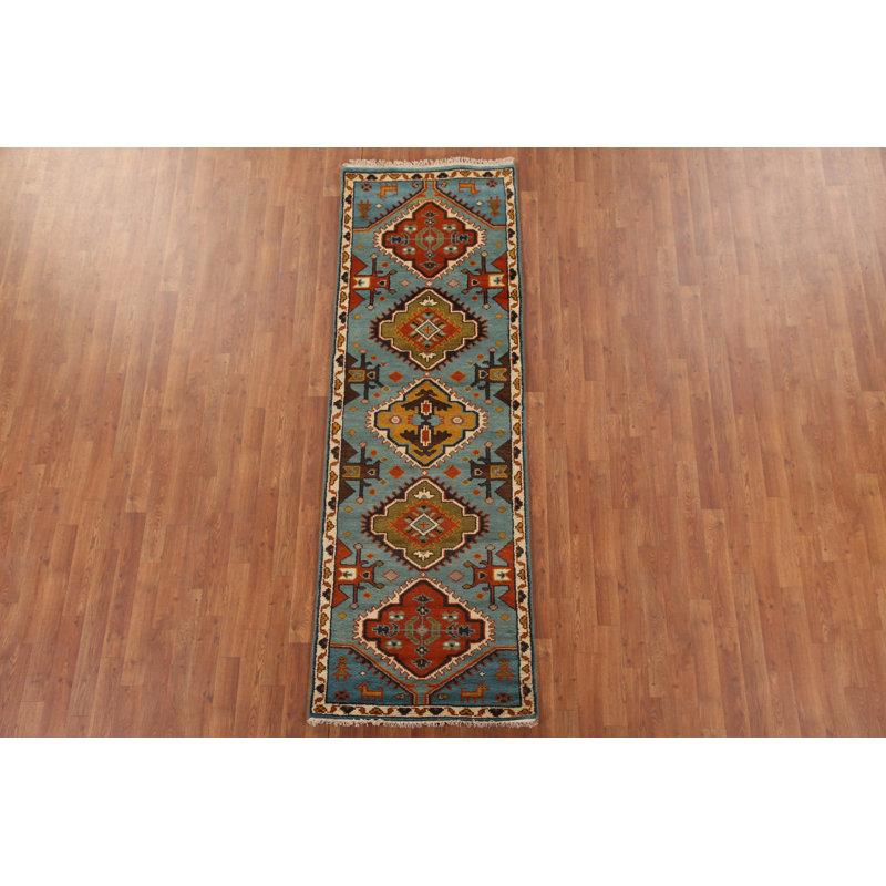Geometric Traditional  Runner Rug 3x8