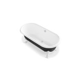 Circe™ Claw Foot Freestanding Bathtub with Black Exterior