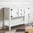 48'' Solid Wood Sideboard Console Table with 2 Drawers and Cabinets and Bottom Shelf-464753564