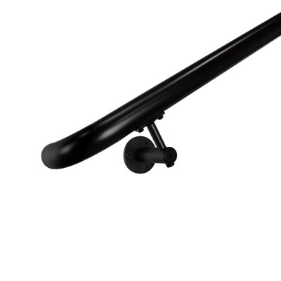 White ADA Aluminum Straight Hand Rail Wall Mount