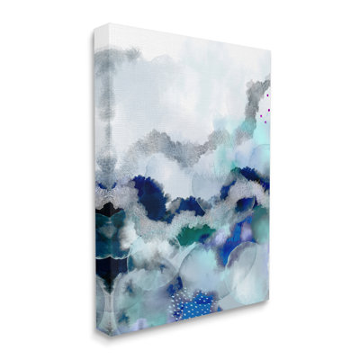 " Bubbling Sea Floor Abstraction Fluid Blue Green " by Urban Epiphany Painting Print