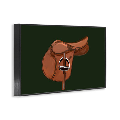 Brown Horse Saddle Framed Giclee Art by Amelia Noyes