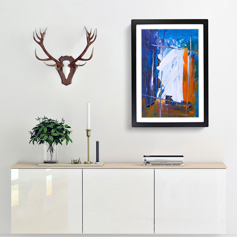 Abstract Vol.406 by S.Johnson - Framed Print, 65cm H x 48cm W x 2cm D, Black Framed