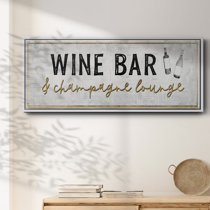 Champagne Lounge- Framed Canvas, 24" H x 60" W