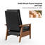 Fauteuil inclinable honorano en cuir végétalien Mid-Century moderne avec structure en bois massif-825487358