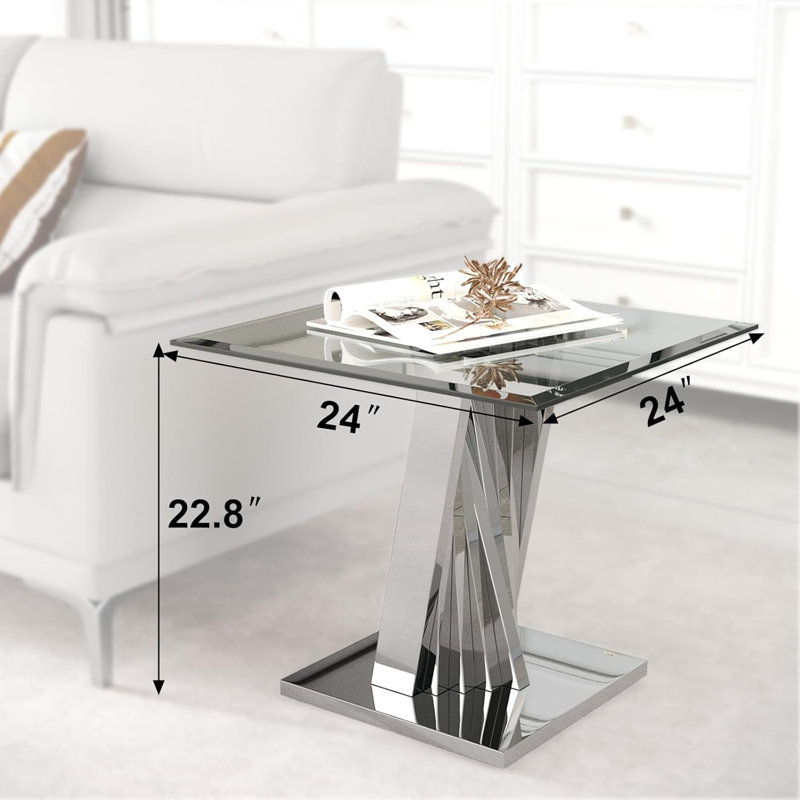 Table de bout en verre Ameshia