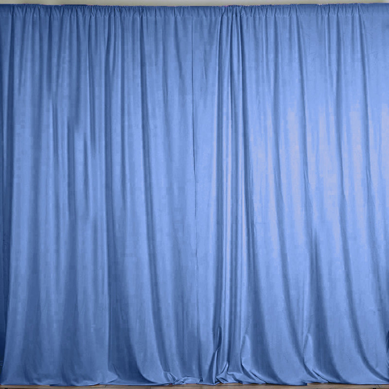 Antion Semi Sheer Curtain Single Panel, 56" x 84", Light Blue