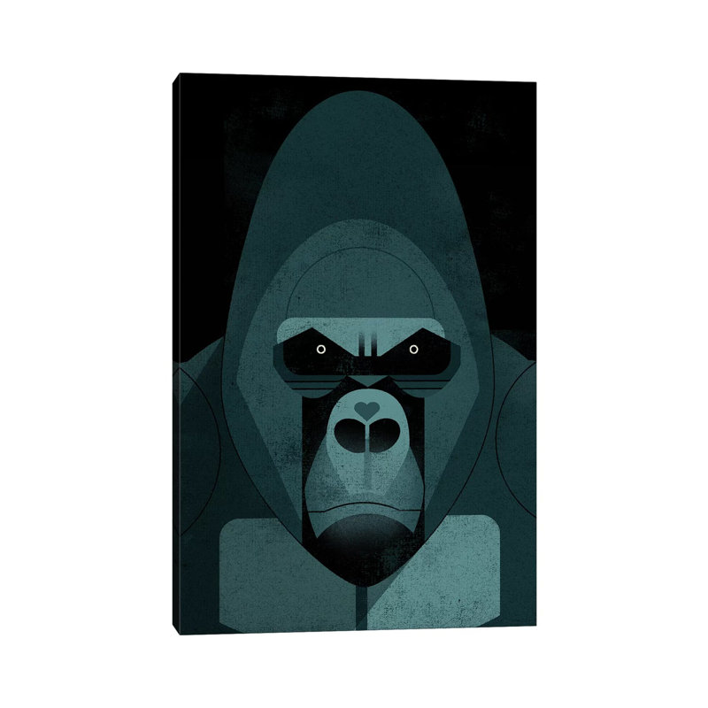 Gorilla 1 Piece Wall Art on Canvas, 20.32 cm H x 30.48 cm W, Wrapped Canvas