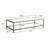 Jaynanne Coffee Table with Glass Top in Clear and Black Nickel