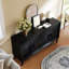 Armoire décorative, armoire de rangement rustique avec tablettes réglables-2051825611