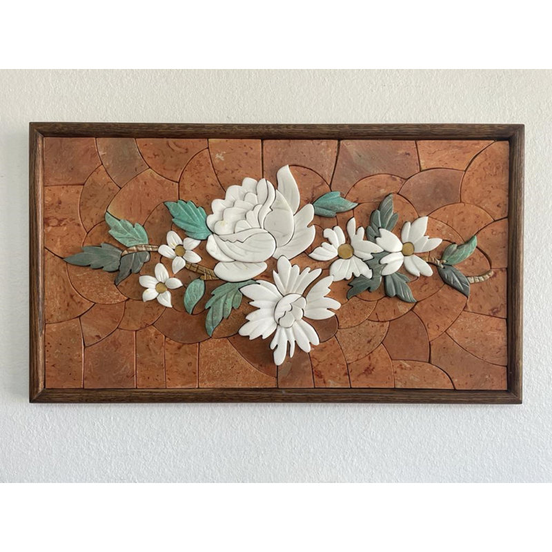 Décoration murale fleurs blanches