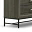 Commode large Lito, 6 tiroirs avec 2 plateaux à bijoux, argent glam, gris