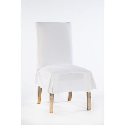 Cotton Duck Dining Chair Slipcover Short