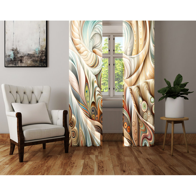 Aidey Polyester Semi-Sheer Curtain Pair, L 20 po x L 52 po