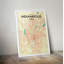 «Indianapolis City Map», reproduction d'impression sur affiche en beige-24705878
