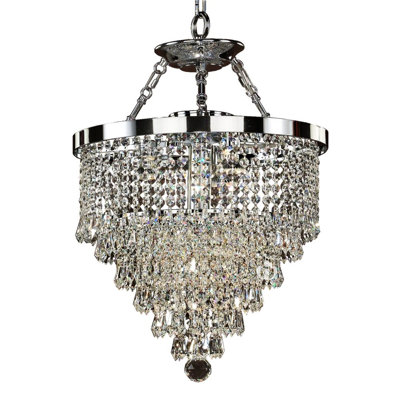 Wilkerson 3 - Light Dimmable Tiered Chandelier