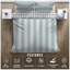 Striped Polycotton Duvet Cover Set with Matching Pillowcases - Single, Double, King - Soft, Breathable, Machine Washable Bedding-469185643