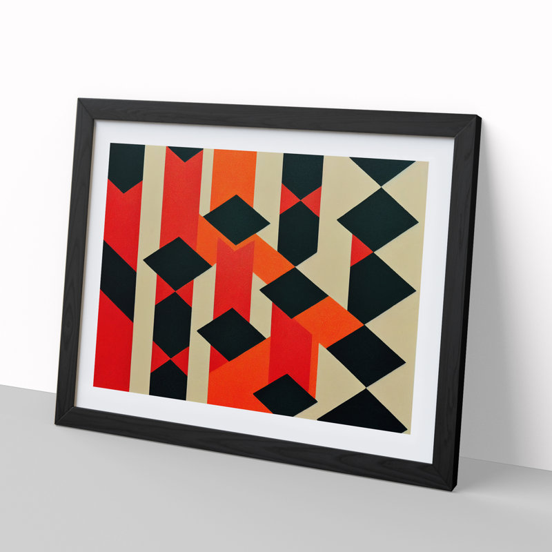 Idyllic Abstract - Single Picture Frame Print, Black, 46cm H x 64cm W x 2cm D