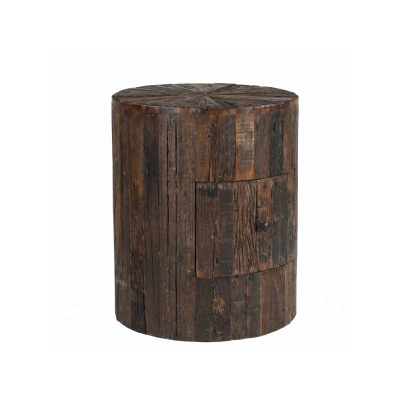 Mulvane Dark Brown One Drawer End Table