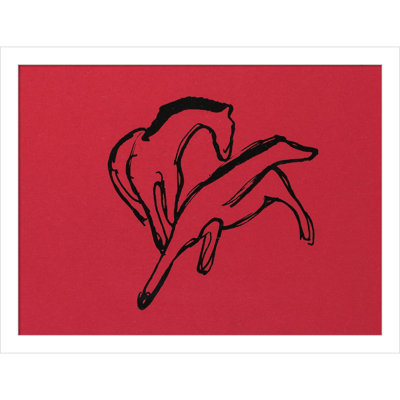 Two Horses Print by Franz Marc