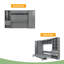 Grand lit escamotable mural avec placard, tiroirs et tablettes