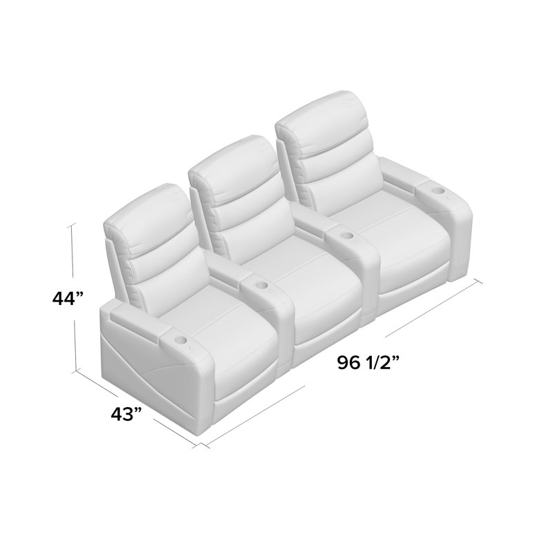 Rangée de cinéma maison Stealth HR Series (rangée de 3), Cerise luxueuse