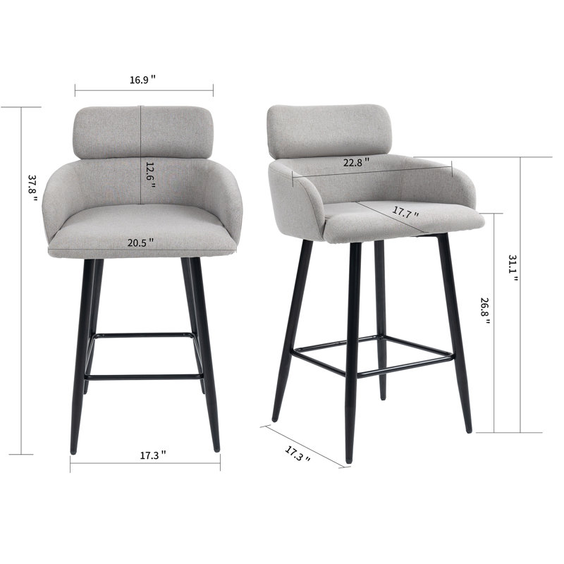 Kiralyn Upholstered Counter Stool