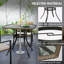Table de patio avec trou pour parasol, table de salle à manger, 34 po, brun foncé
