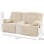 Canapé inclinable manuel 1 + 2 + 3, canapé inclinable avec porte-gobelets cachés, canapé inclinable près du mur pour le cinéma maison, beige