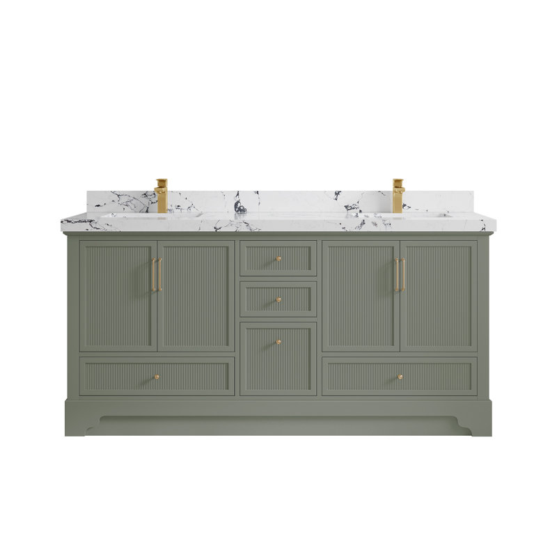 Alys 72'' Double Bathroom Vanity Set (Knobs Option), Viola Night