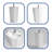 MONSFEST 14'' White Solid Surface U-Shaped Bathroom Sink